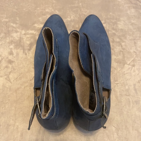 Free People Belleville Blue Leather Booties - Picture 4 of 6